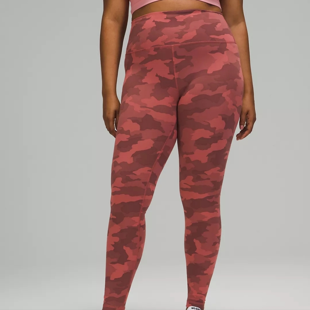 Lululemon Wunder Under High Rise Tight Heritage 365 Camo Brier Rose Multi